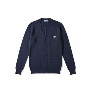 Prada Men's Deep Blue Cardigan